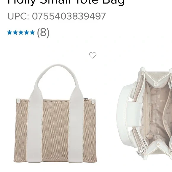 DKNY Women's Tan and White Tote Bag - Picture 3 of 10